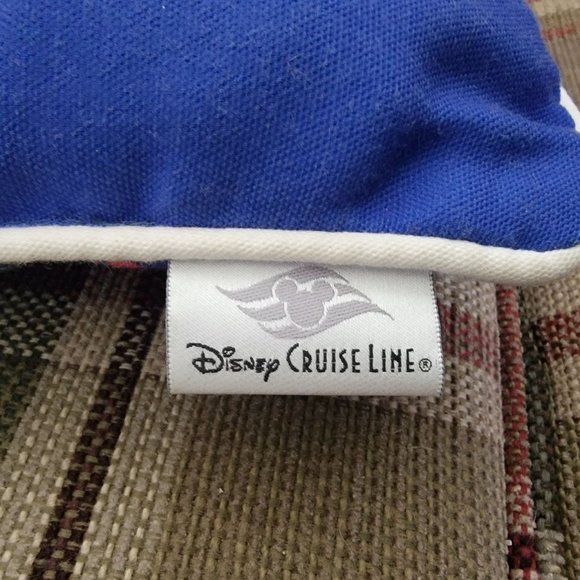 Disney Cruise Line Made In The USA Blue Pillow Festival Throw Pillow Comfort - Picture 4 of 7